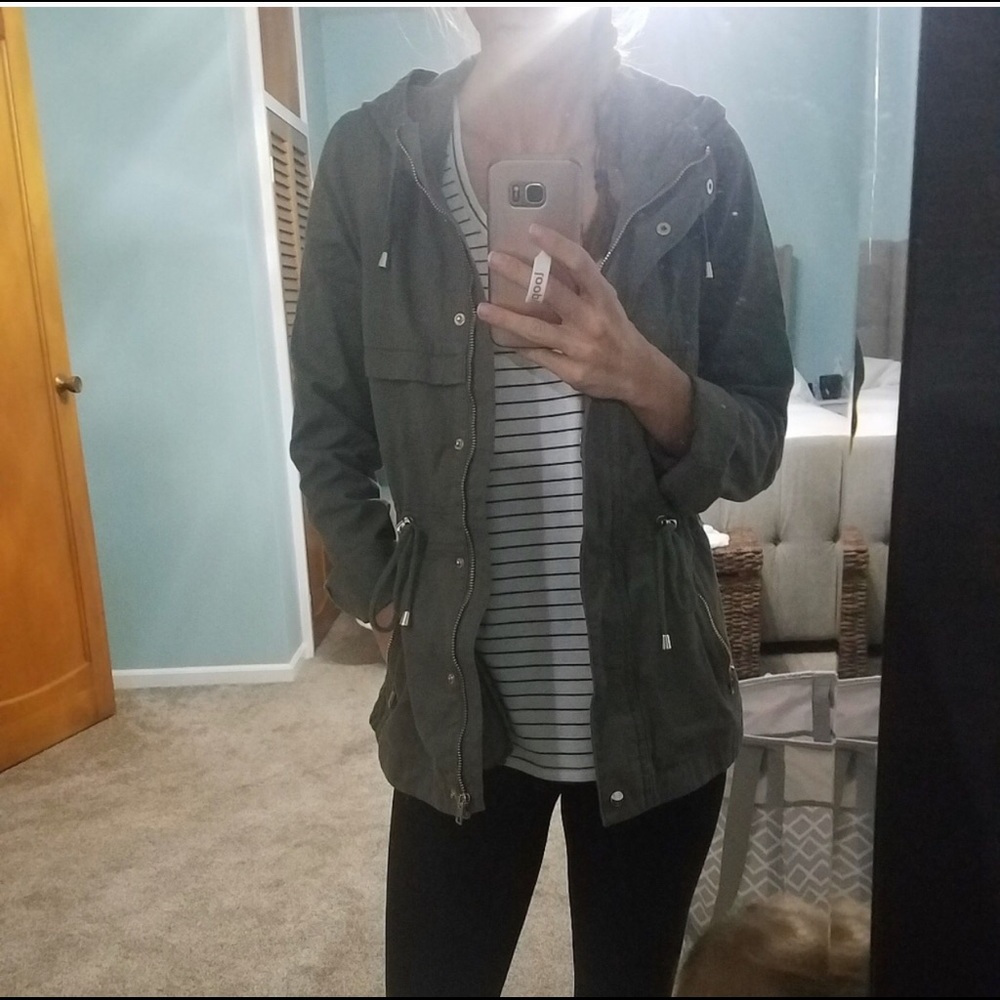Army green Fall jacket